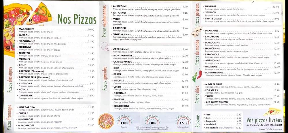 Pizzas des Pins - Menu Image 1